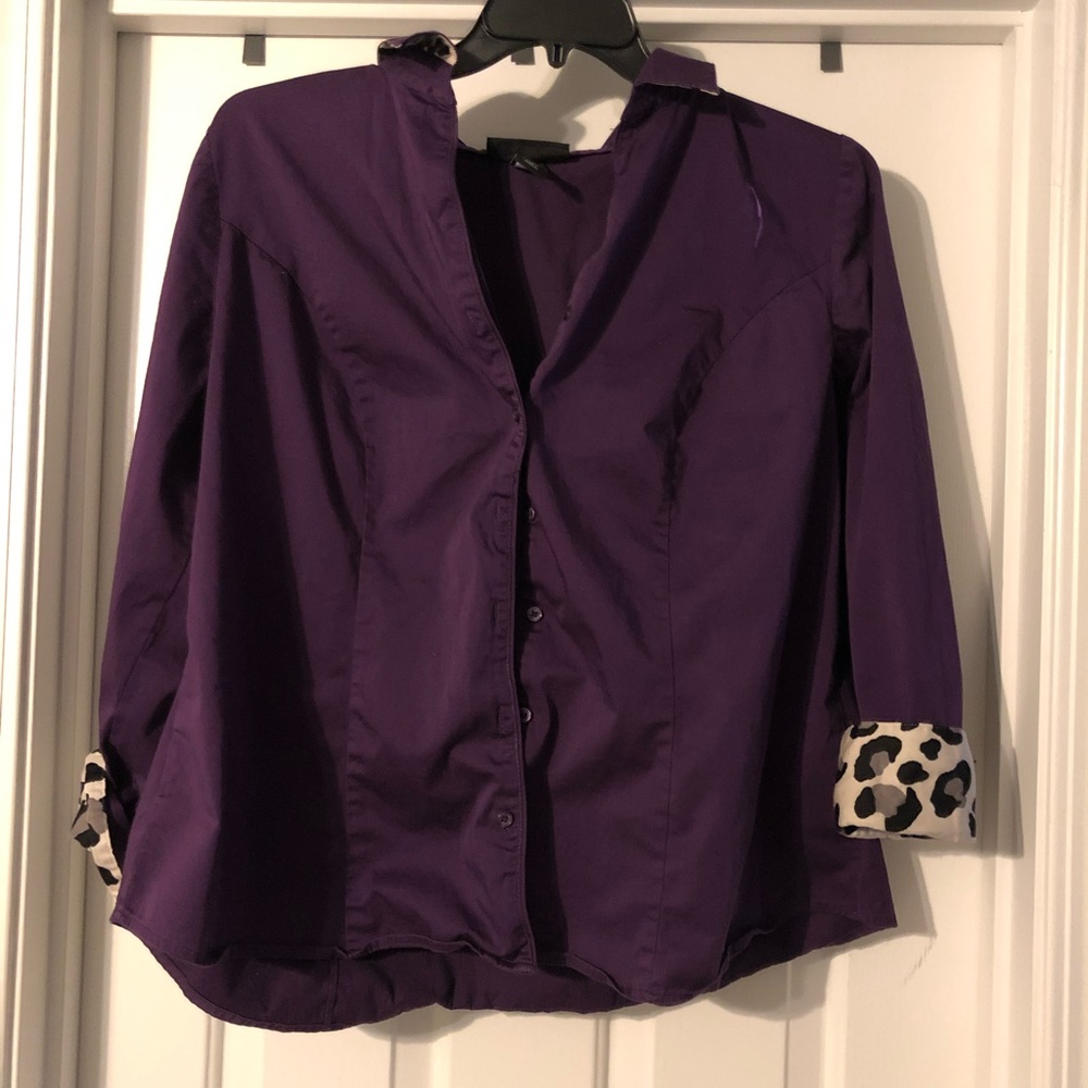 Lane Bryant - Button Up Purple Shirt - size 20